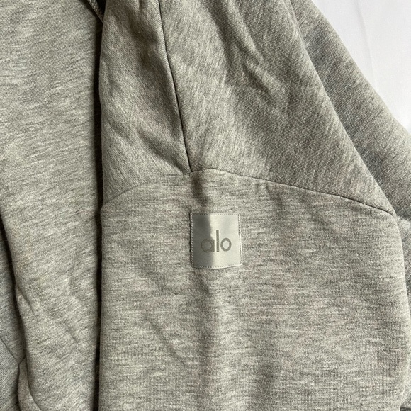 alo gray hype full zip hoodie sz small - Picture 6 of 6